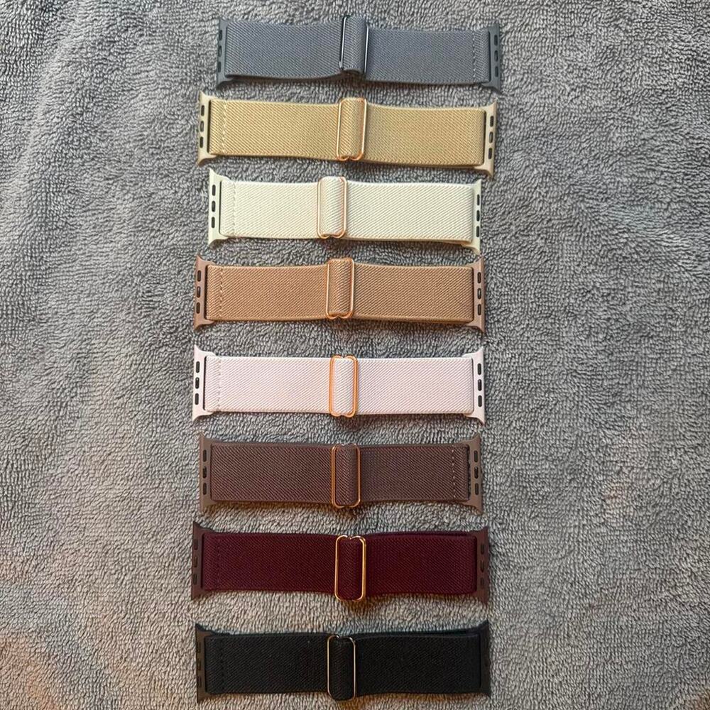 Adjustable woven replacement bands for